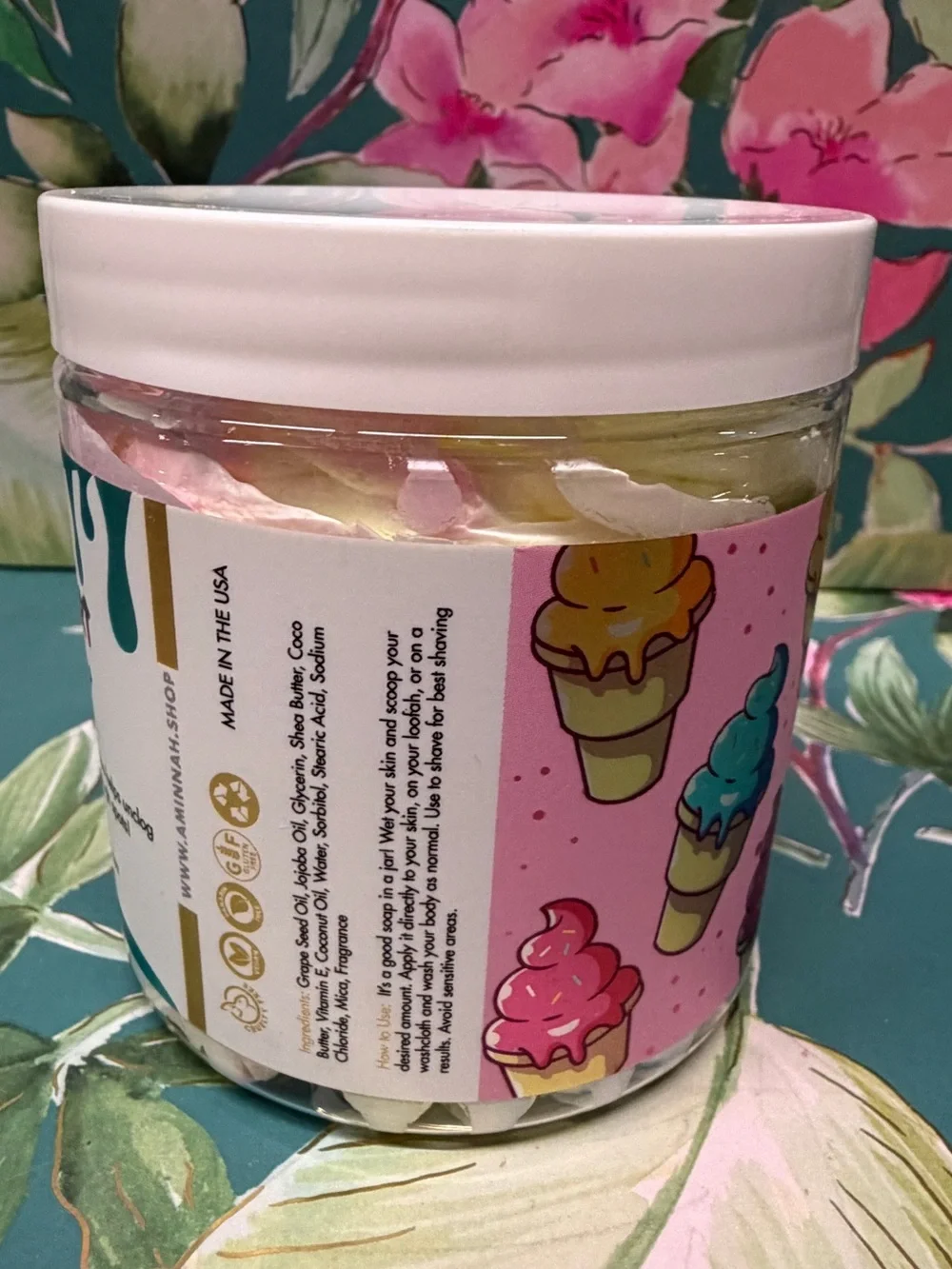 Aminnah You Melt My Heart Whipped Foaming Soap 8oz Mango Passionfruit